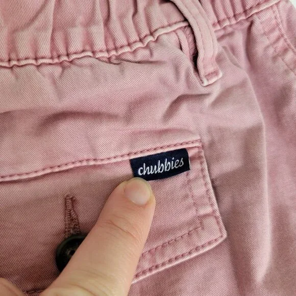 Chubbies Mens Red Originals 7” Shorts Sz XL Regular Fit Stretch Elastic Waist - Picture 5 of 13